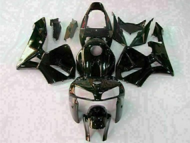 2005-2006 Glossy Black White Honda CBR600RR Motorcycle Fairings Australia