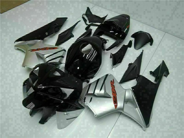 2005-2006 Glossy Black Silver Honda CBR600RR Motorcycle Fairings Australia