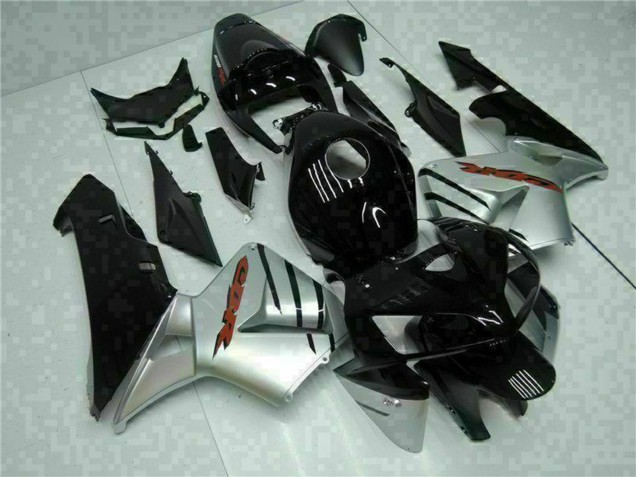 2005-2006 Glossy Black Silver Honda CBR600RR Motorcycle Fairings Australia