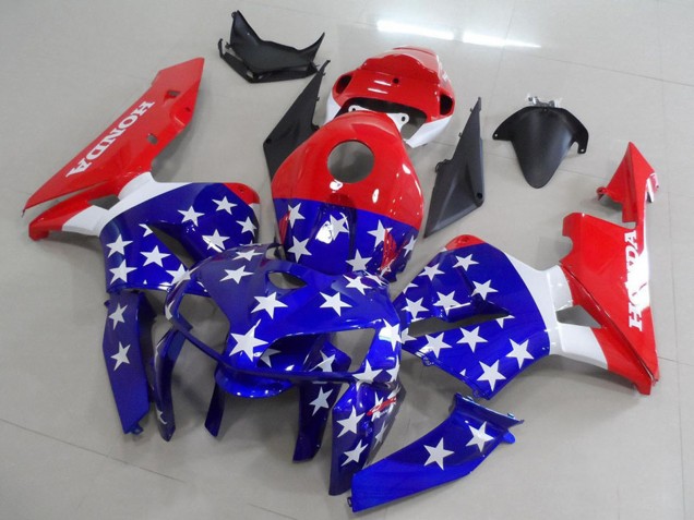 2005-2006 Red Blue White American Flag Honda CBR600RR Motorcycle Fairings Australia