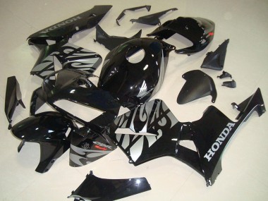 2005-2006 Glossy Black Silver with Flame Honda CBR600RR Motorcycle Fairings Australia