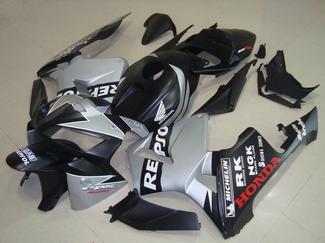 2005-2006 Matte Black Silver Repsol Honda CBR600RR Motorcycle Fairings Australia