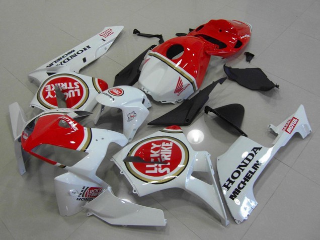 2005-2006 White Red Lucky Strike Honda CBR600RR Motorcycle Fairings Australia