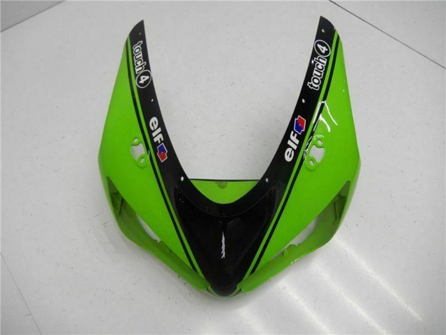 2005-2006 Green Glossy Black Elf Kawasaki ZX6R Motorcycle Fairings Australia