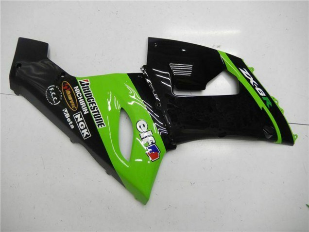 2005-2006 Green Glossy Black Elf Kawasaki ZX6R Motorcycle Fairings Australia