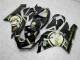 2005-2006 Glossy Black White Gold Lucky Strike Kawasaki ZX6R Motorcycle Fairings Australia