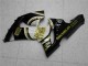 2005-2006 Glossy Black White Gold Lucky Strike Kawasaki ZX6R Motorcycle Fairings Australia