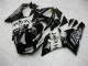 2005-2006 Glossy Black White West Kawasaki ZX6R Motorcycle Fairings Australia