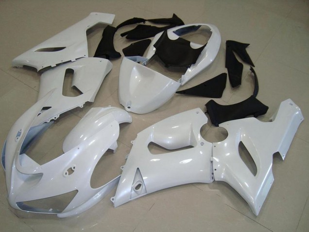 2005-2006 Pearl White Kawasaki ZX6R Motorcycle Fairings Australia