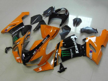 2005-2006 Orange Black Green Monster Kawasaki ZX6R Motorcycle Fairings Australia