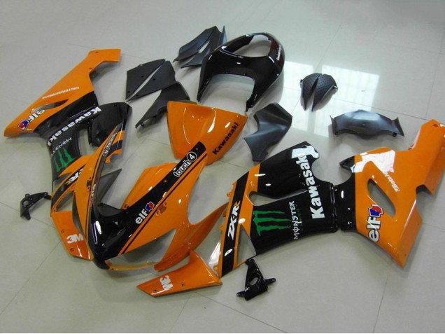 2005-2006 Orange Black Green Monster Kawasaki ZX6R Motorcycle Fairings Australia