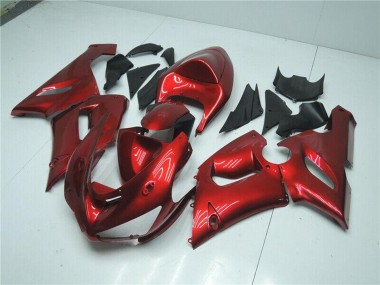 2005-2006 Candy Red Kawasaki ZX6R Motorcycle Fairings Australia