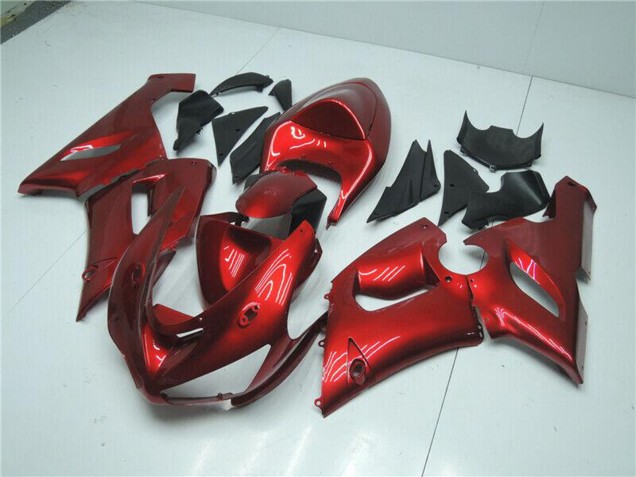 2005-2006 Candy Red Kawasaki ZX6R Motorcycle Fairings Australia
