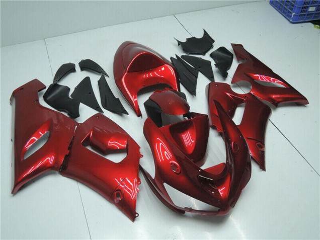 2005-2006 Candy Red Kawasaki ZX6R Motorcycle Fairings Australia