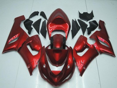 2005-2006 Candy Red Kawasaki ZX6R Motorcycle Fairings Australia