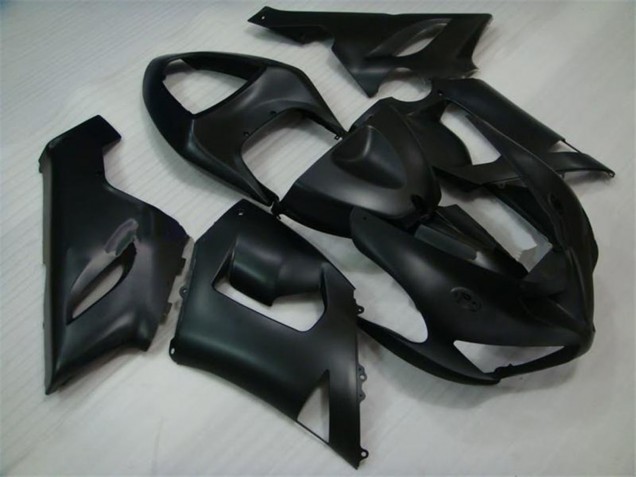 2005-2006 Matte Black Kawasaki ZX6R Motorcycle Fairings Australia
