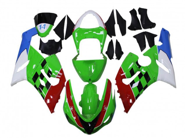 2005-2006 White Green Blue Red Black Kawasaki ZX6R Motorcycle Fairings Australia
