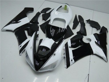 2005-2006 White Glossy Black Kawasaki ZX6R Motorcycle Fairings Australia