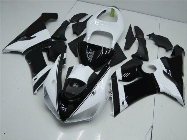 2005-2006 White Glossy Black Kawasaki ZX6R Motorcycle Fairings Australia
