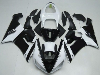 2005-2006 White Glossy Black Kawasaki ZX6R Motorcycle Fairings Australia