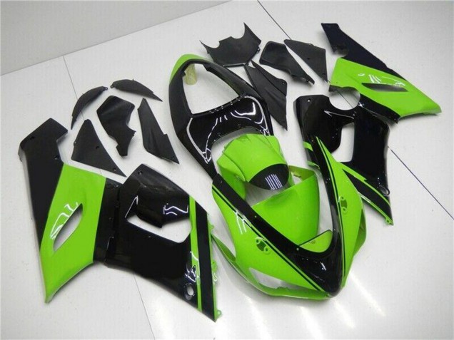 2005-2006 Green Glossy Black Kawasaki ZX6R Motorcycle Fairing Australia