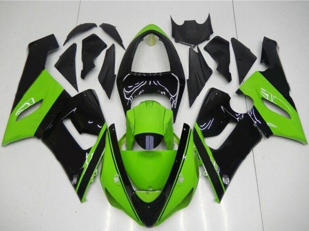 2005-2006 Green Glossy Black Kawasaki ZX6R Motorcycle Fairing Australia