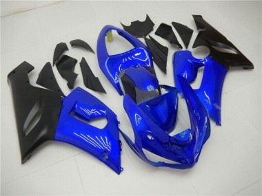 2005-2006 Blue Matte Black Kawasaki ZX6R Motorcycle Fairings Australia