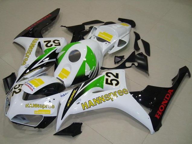 2006-2007 White Green Yellow Glossy Black Hannspree 52 Honda CBR1000RR Motorcycle Fairings Australia