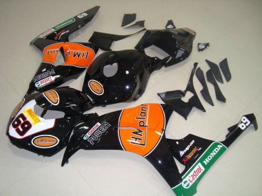 2006-2007 Glossy Black Orange Green Hm Plant Racing 69 Honda CBR1000RR Motorcycle Fairings Australia