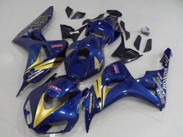 2006-2007 Dark Blue Gold Stripe Honda CBR1000RR Motorcycle Fairings Australia