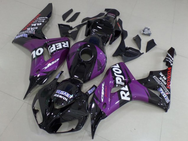 2006-2007 Glossy Black Purple Repsol Honda CBR1000RR Motorcycle Fairings Australia