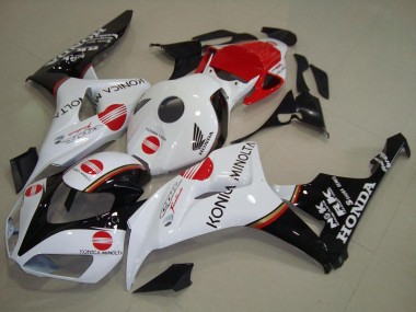 2006-2007 White Red Glossy Black Konica Minolta Honda CBR1000RR Motorcycle Fairing Australia