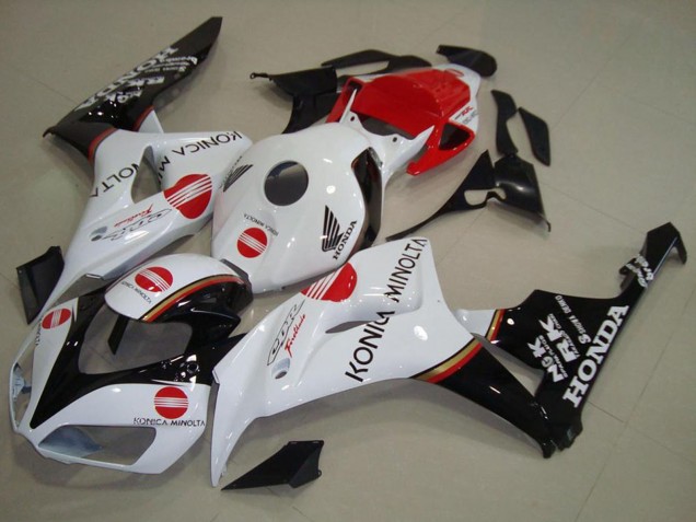 2006-2007 White Red Glossy Black Konica Minolta Honda CBR1000RR Motorcycle Fairing Australia