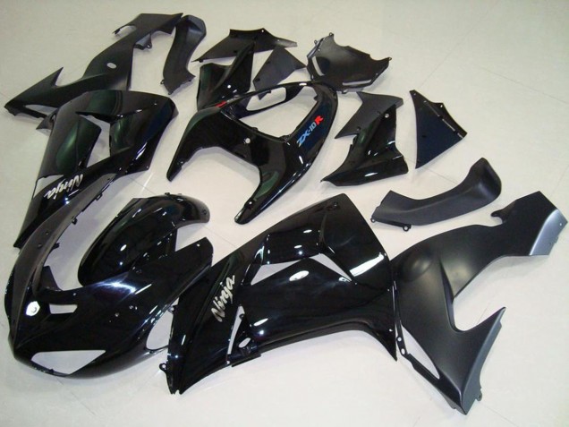2006-2007 Glossy Black Matte Black White Ninja Kawasaki ZX10R Motorcycle Fairings Australia