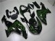 2006-2007 Glossy Black Green Flame Kawasaki ZX10R Motorcycle Fairings Australia