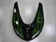 2006-2007 Glossy Black Green Flame Kawasaki ZX10R Motorcycle Fairings Australia