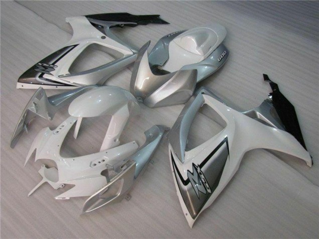 2006-2007 White Silver Suzuki GSXR 600/750 Motorcycle Fairings Australia