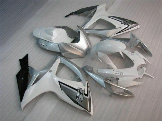 2006-2007 White Silver Suzuki GSXR 600/750 Motorcycle Fairings Australia