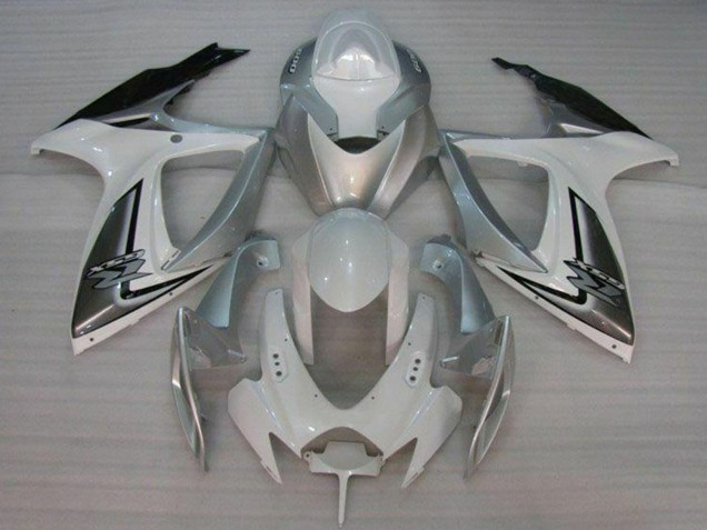2006-2007 White Silver Suzuki GSXR 600/750 Motorcycle Fairings Australia