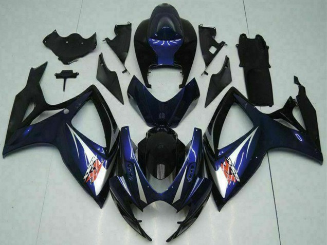 2006-2007 Glossy Black Blue Suzuki GSXR 600/750 Motorcycle Fairings Australia