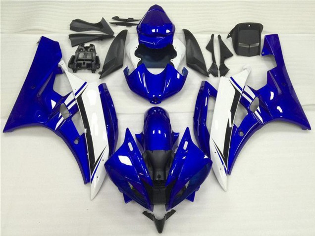 2006-2007 Blue White Black Yamaha YZF R6 Motorcycle Fairings Australia