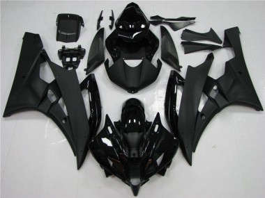 2006-2007 Glossy Black Matte Black Yamaha YZF R6 Motorcycle Fairing Australia