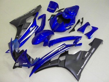 2006-2007 Blue White Matte Black Motul Yamaha YZF R6 Motorcycle Fairings Australia