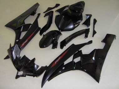 2006-2007 Glossy Black Matte Black Red OEM Style Yamaha YZF R6 Motorcycle Fairings Australia