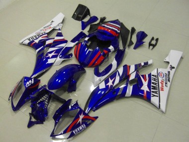 2006-2007 White Blue Red Motul Michelin Yamaha YZF R6 Motorcycle Fairings Australia