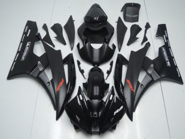 2006-2007 Glossy Black Matte Black Red Motul Michelin Yamaha YZF R6 Motorcycle Fairings Australia
