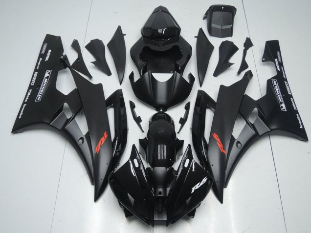 2006-2007 Glossy Black Matte Black Red Motul Michelin Yamaha YZF R6 Motorcycle Fairings Australia