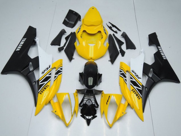2006-2007 Yellow White Black OEM Style Yamaha YZF R6 Motorcycle Fairings Australia