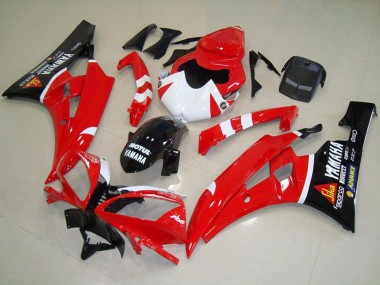 2006-2007 Red White Glossy Black Motul Yamaha YZF R6 Motorcycle Fairings Australia