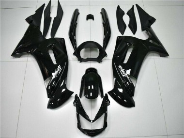 2006-2008 Glossy Black White Kawasaki EX650 Motorcycle Fairings Australia